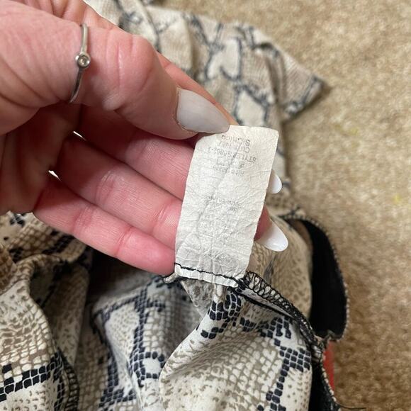 Mikey & Joey Snake skin print below knee wrap style elastic waist tie SZ SM - Picture 7 of 10